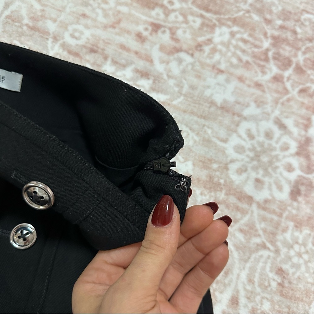 WHBM Black Mini Skirt with Buttons - Picture 8 of 9